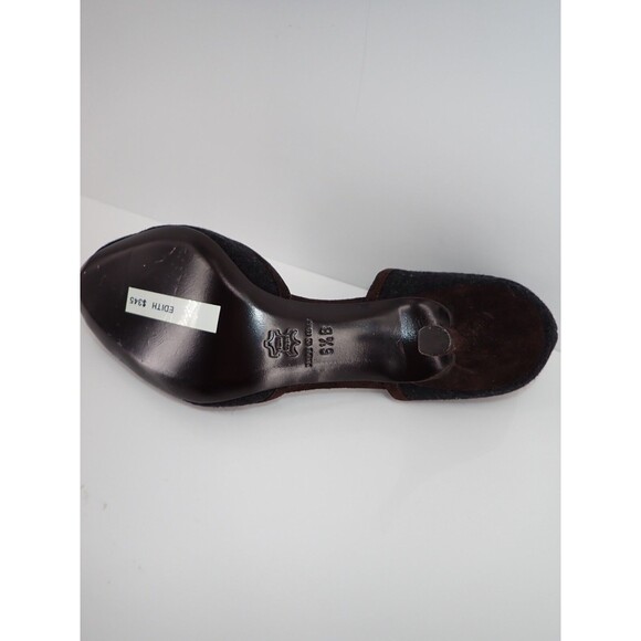 ST. JOHN Women's Leather Peep-toe Bow Pump Size 6.5B Shoe Made in Italy 2 Tone - Picture 11 of 13